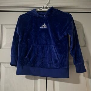 ADIDAS Girls Soft Fleece Pullover Hoodie Sweatshirt Purple Girls Size Small 7/8